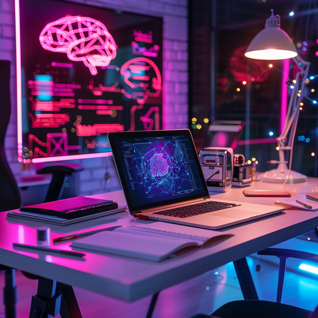 Ein_moderner_Schreibtisch_mit_einem_Laptop